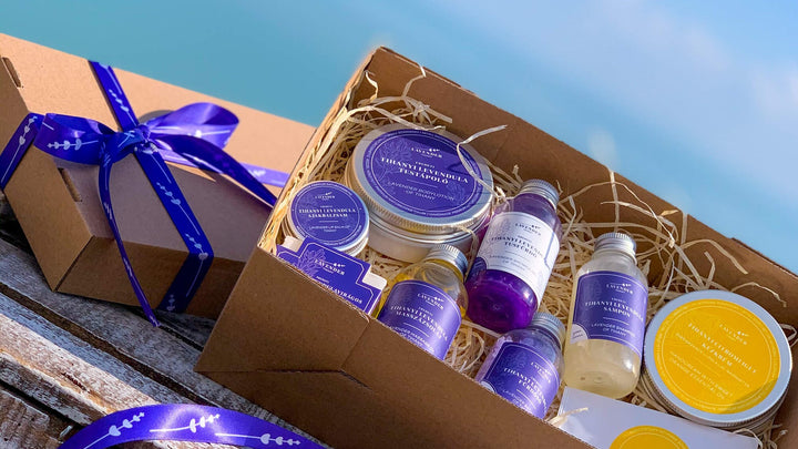 Geschenkbox mit Lavendel
