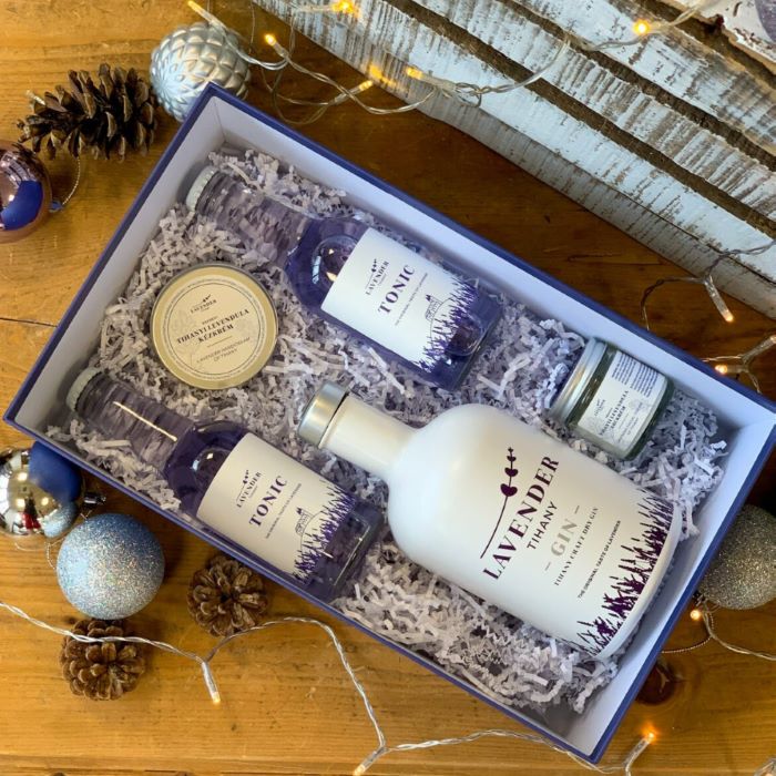 Lavendel Gin 0,75l und Tonic mit Extras | in luxuriösen Geschenkbox